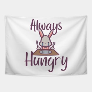 Always Hungry Bunny Rabbit Tapestry