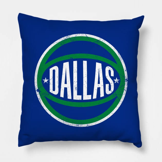 Dallas Retro Ball - Royal Pillow by KFig21