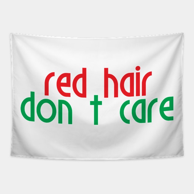 Red Hair Don't Care Irish Tapestry by Mellowdellow