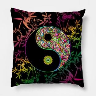 Yin Yang Psychedelic Bamboo Pillow