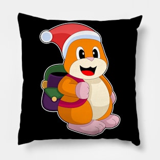 Hamster Christmas School Pillow