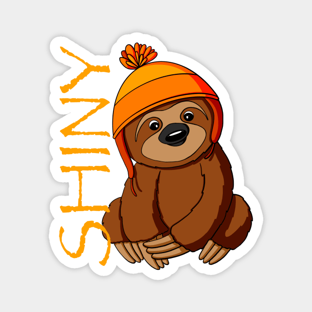 Shiny Firefly Sloth Magnet by Alisha Ober Designs