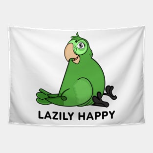 Lazily Happy Parrot Tapestry