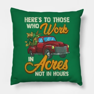 Farmer Farming Work In Acres Agriculture Pillow