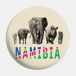 Namibia Wildlife Big Five for Namibia Safari Fans Pin