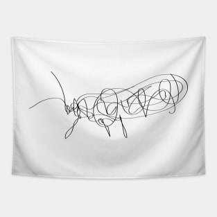 Psyllid doodle (black) Tapestry