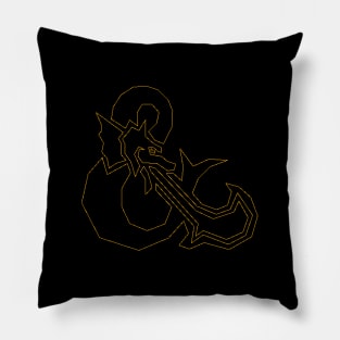 Dragon Vector - Amber Pillow