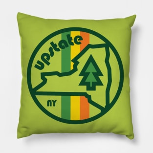 Upstate New York Badge Pillow