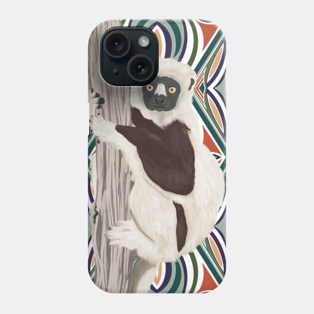 Cute Sifaka Lemur | Lemur Lover Gift Idea Phone Case by Suneldesigns