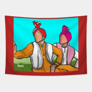 Bhangra dancers Tapestry