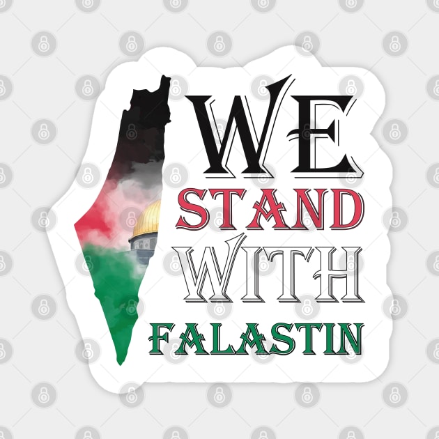 We Stand With Palestine Magnet by mutarek