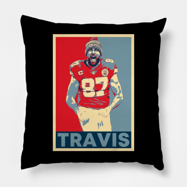 Travis Kelce Celebration Hope Pillow by Zimmermanr Liame