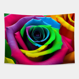 Colorful Rose Art Tapestry
