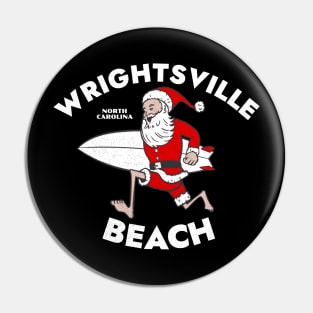 Wrightsville Beach, NC Christmas Vacationing Skiing Santa Pin