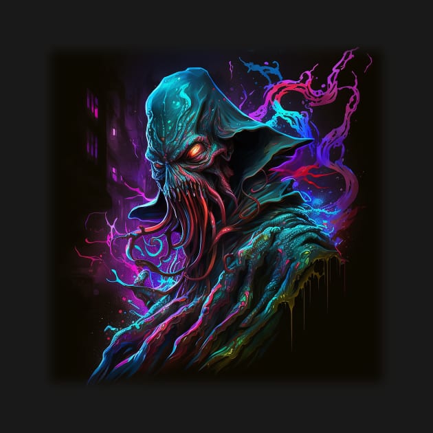 Mindflayer D&D Monster Graffiti by Pixel-Meanagerie
