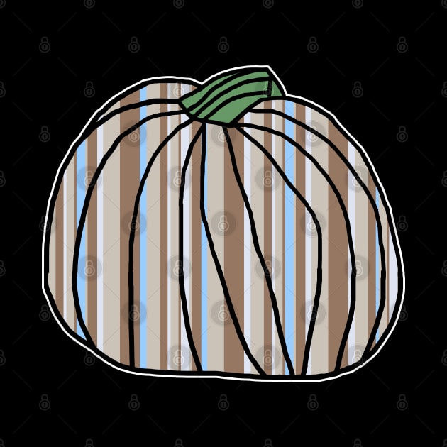 Halloween Horror Pumpkin Light Blue Stone Stripes by ellenhenryart