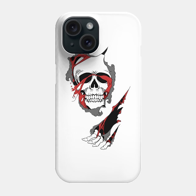 Horror Skull Escape Skeleton Gift Phone Case by ro83land