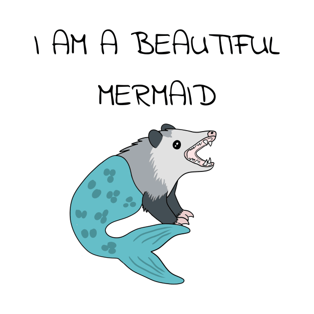 Opossum Mermaid by BiscuitSnack