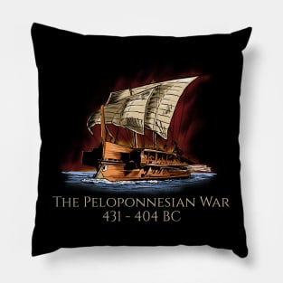 Peloponnesian War - Ancient Greek Trireme - Naval History Pillow