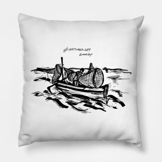Inktober - day 25 SHIP Pillow by EmmeGray