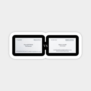 PATRICK BATEMAN VS PAUL ALLEN BUSINESS CARD Magnet