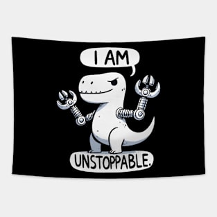 I am unstoppable TRex Dinosaur Tapestry