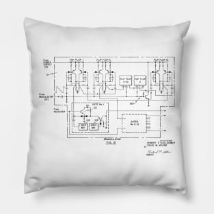 Bio-instrumentation Apparatus Vintage Patent Hand Drawing Pillow