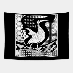 the talavera seagull in mexican pattern wallpaper art in bird watching Tapestry