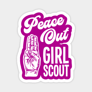 Peace Out Girl Scout Magnet