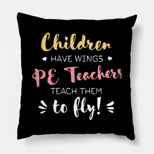 PE Teacher Gifts - Beautiful Wings Quote Pillow