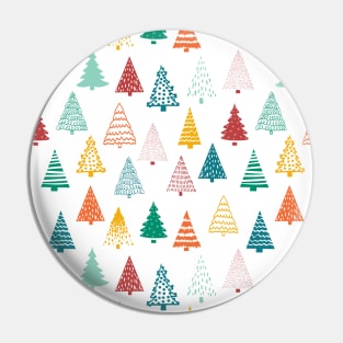 Doodle Christmas Trees Pin