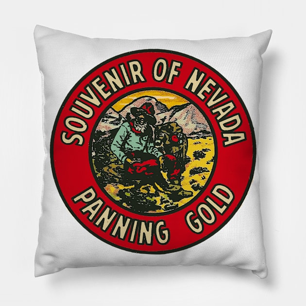 Vintage Nevada Decal Pillow by ZSONN