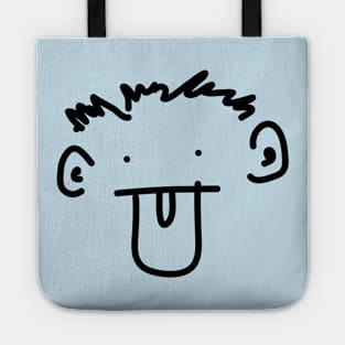 Funny smiling face boy Tote