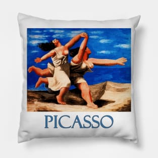 Two Women Running on the Beach (1922) by Pablo Picasso Pillow