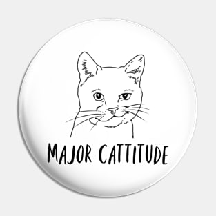 Major Cattitude, Funny Cat Gift Pin