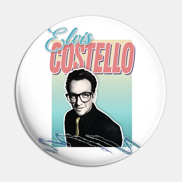 Elvis Costello / 1980s Style Aesthetic Fanart Pin by DankFutura