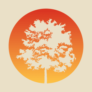 Elegant Tree Silhouette and The Sun I T-Shirt