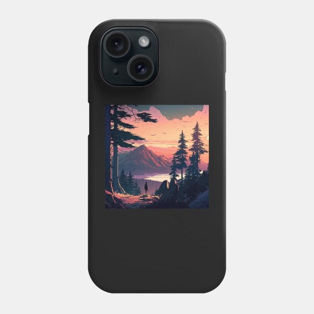 SUNSET AND MOUNTAIN Phone Case by Minami14R