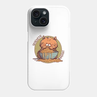 Cat Eating Spaghetti - Miaw! Phone Case