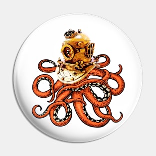 Cool Tees Octopus Surf and Diver Pin