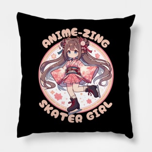 Ice skating anime Pillow