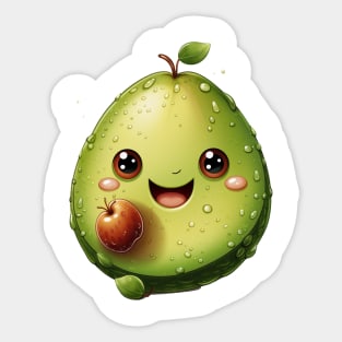 Cute Kawaii Happy Avocado Love Heart Stickers – Detour Shirts