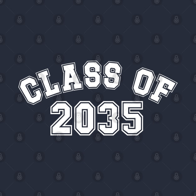 Class of 2035, kindergarten to graduation, grow with me- white by Treasured Trends