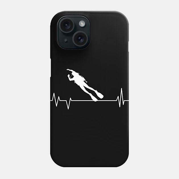 Underwater diving heartbeat,diver heartbeat Phone Case by mezy