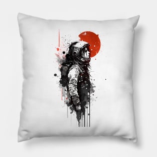 Astronaut Caught In Inky Thought Pillow