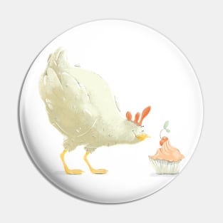 Cupcake Chicken Pin