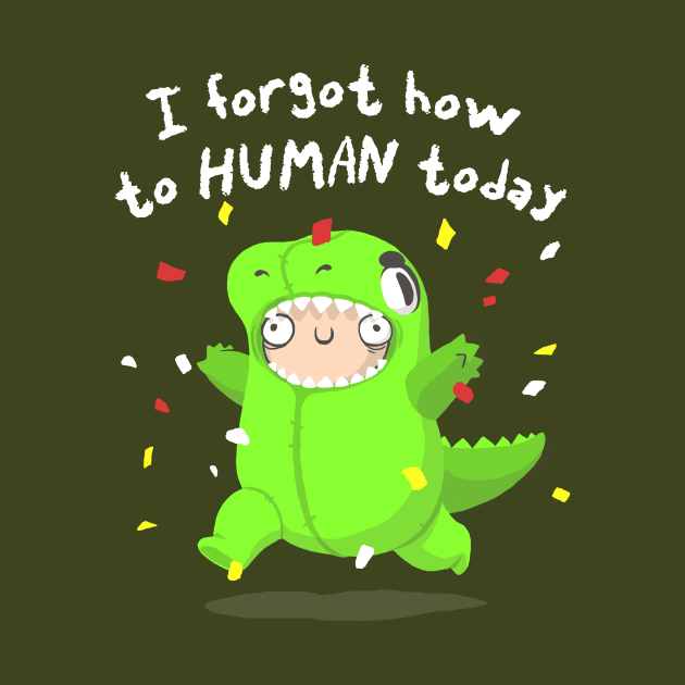 How to human - Dinosaur Funny Costume - Crazy Kid by BlancaVidal