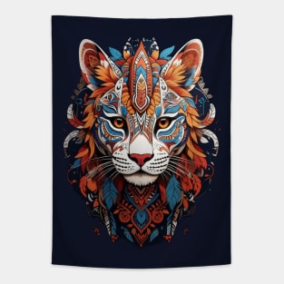 Tribal Mountain Lion One Tapestry