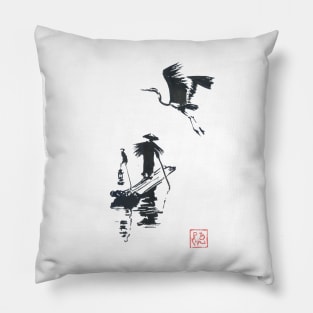 fisherman stork Pillow