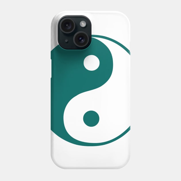 Teal yin yang design Phone Case by Made the Cut